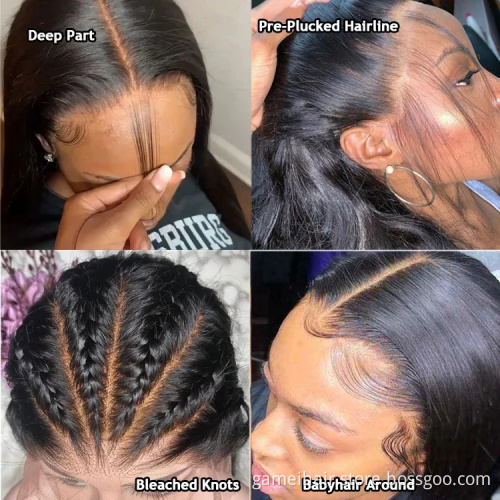 Wholesale Grade 10A Lace Front Wig With Natural Hair Line And Baby Hair 28 inch human hair lace front wig